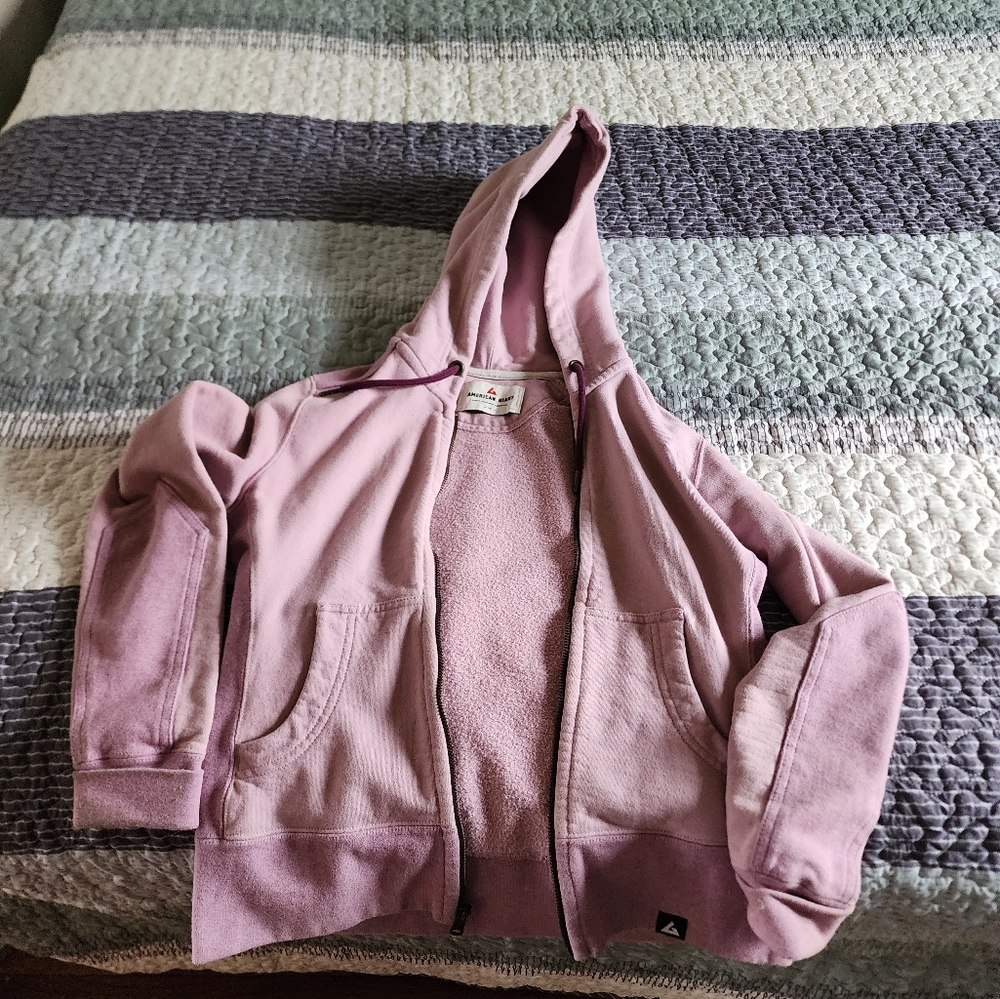 American Giant Classic Full Zip Hoodie XS Light Purple